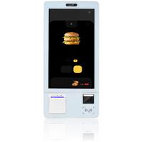 21.5", 24" Self ordering kiosk for restaurants Android or Windows OSD, touch screen, 80mm printer, scanner, Handheld POS holder