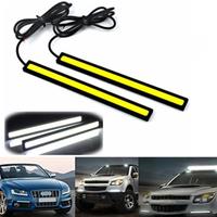 2pcs 17cm Car Led Light Bar COB Auto Motorcycle Vehicle Tail DRL Daytime Running Lights Headlight Decoration Strips White 12V