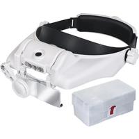 Magnifying Glass with Led Lights Illuminated Magnifier Lamp Wearing Style 1.5x 2x 2.5x 3x 3.5x 8 Headband Magnifying Glasses