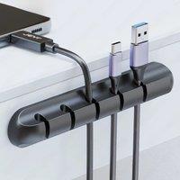 JEYI Adhesive Cable Holder Clips Cord Management Wire Organizer for Desktop USB Charging Cable Nightstand Power Cord Mouse Cable