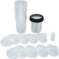Automotive Paint Mixing Cup and Liner Kit Disposable Paint GunCups Automotive Paint Filter Caps and