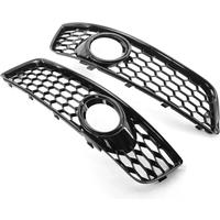 1 Pair Car Front Bumper Fog Light Mesh Grille for Audi A3 8P 2009-2013 8P0807682D Fog Lamp Honeycomb