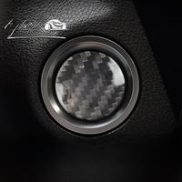 For Lexus RC F Car Engine Start Stop Button Cover Real Carbon Fiber Sticker 2016 2017