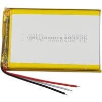 3.7V 4000mAh 14.8Wh 606090 Li-Polymer Replacement Lipo Rechargeable Battery 3 Wires JST 3Pin NTC Thermistor For GPS Camera LED