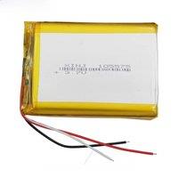 3.7V 5000mAh 18.5Wh Li-Polymer Li Lipo Battery NTC 3 Wires Thermistor For GPS Power Bank E-Book PAD MID PSP DIY Tablet PC 105575
