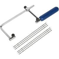 Adjustable Mini Hand Frame Sawbow with 6pcs Spiral Blades Coping Jig Saw DIY Cutting Hand Tools for