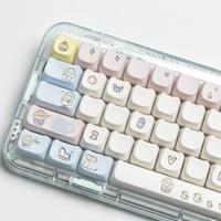 JCM MAO Profile Ear KeyCap Kindergarten Picabara Anime Cute Cat Keycaps for MX Switch Gaming Mechanical Keyboard GK75