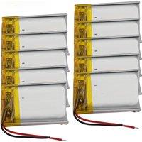 10Pcs 3.7V 300mAh Rechargeable Li Lipo Battery 602030 For GPS MP4 Car Camera Record Pen Driving Recorder LED Headset Game Player