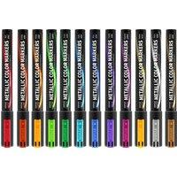 DSPIAE MKA 12 Colors Super Metallic Color Markers For Gundam Mecha Model Making Hobby DIY Tool