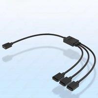 JEYI 1 to 3 ARGB Splitter Cable, 5V 3Pin Addressable RGB Extension Cable with 3 Pin Female