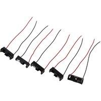 5pcs 4.3" Wire Leads Black Battery Storage Slot Holder 1 x 12V 23A/27A