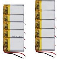 10Pcs 3.7V 150mAh 0.55Wh 402025 Rechargeable Replacement Lipo Li Battery For GPS Sat Nav Bluetooth Speaker LED Driving Recorder