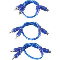 3 pcs Audio connection for 1 RCA female to 2 RCA male adapter splitter Cable