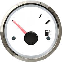 KUS 52mm Pointer Fuel Gauges 0-190ohm E-1/2-F Display Fuel Level Meters Black Instrument 240-33ohm with Red or Yellow Backlight
