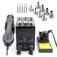 JCD 8586D Soldering Station 2 IN 1 Hot Air Gun Solder Station with 2 Digital display,10-Minute Sleep