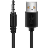 3.5mm Plug AUX Audio Jack to USB 2.0 Male Charger Cable Adapter Cord for Car MP3
