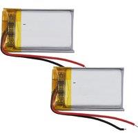 2Pcs 3.7V 200mAh 0.74Wh Rechargeable Replacement Lipo Battery 402030 For GPS MP3 LED Sat Nav Driving Recorder Bluetooth Speaker