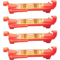 4Pcs String Level Hanging Line Bubble Levels for Leveling Surveying, Building Trades, Bricklaying, Etc. (Red)
