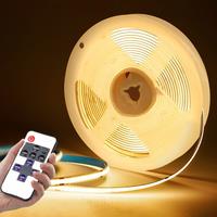 DC5V USB Dimmable COB LED Strip, 2M 3M 5M White/Warm White COB LED Strip Light with RF Remote