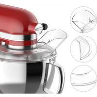 Pouring Shield for KitchenAid 4.5-5 Quart Mixer Bowl(Stainless Steel, Glass and Ceramic