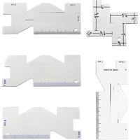 Seam Measuring Aluminum Patchwork Ruler Curved Corner Template Acrylic Quilting Clothing Metal Tailor Sewing Tools Accessories