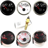 52mm Pointer Water Temp Gauges 40-120Degree Devices 287.4-22.4ohm Signal M14x1.5 M16x1.5 NPT3/8