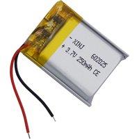 2Pcs 3.7V 250mAh 0.925Wh 602025 Rechargeable Lipo Li Battery For GPS Watch Camera Driving Recorder Bluetooth Speaker Recording