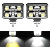 NORGOS 4-inch Car LED Working Light White and yellow 12V 24V Spotlights Fog Lights Auxiliary Truck Motorcycle Headlights