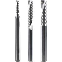 Dreanique 1pc Single Flute Spiral End Mill 1/8 1/4Inch Shank CNC Carbide Aluminum Inch Size Cutter for woodworking Acrylic ACM