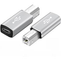 STONEGO 1PC Multifunctional Aluminum Alloy Type-C To USB Converter for Electronic Musical Instrument Laptop Printer