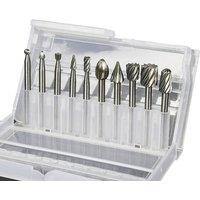 DIY Woodworking Engraving Rotary Tools 10 Pcs 1/8" (3mm) Shank Router Bits HSS Router Carbide Engraving Bits