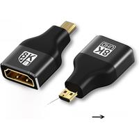Micro HDMI Adapter 8K 60Hz 4K 120Hz Micro HDMI Male to HDMI 2.1 Female Converter For Sony Prjector Camera Mini HDMI Extension