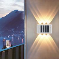 Solar LED Light, Waterproof Outdoor Wall Lamp,Up And Down Lights Control Fence Lights for Garden Street Balcony Decor (2Pack)