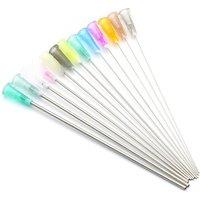20pcs 14G-27G 100mm Dispensing Needle Glue Injection Needle Stainless Steel Bayonet Needle for Filling E-liquid, Ink and Syringe