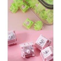 Chilkey 35pcs Silent Mechanical Keyboard Switches 5 Pin PCB Mount Lubed Switches with POM Housing UPE Stem for MX Keycaps