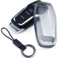 Black Transparent Smart Car Key Fob Case Cover Keychain For Ford Fusion Explorer Edge F150 Mustang Mondeo Lincoln MKZ MKC MKX