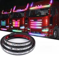1M 2M 2.4M Atmosphere Decorative Led Light Strip RGB Colorful Warning light Flexibility 5-10W RGB Headlight Bar Truck Light 24V