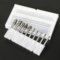 10 Pcs 1/8" (3mm) Shank Router Bits DIY Woodworking Engraving Rotary Tools HSS Router Carbide