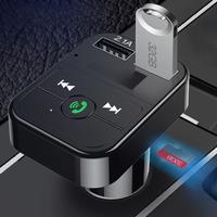 Car mp3 player 5.0 FM Transmitter Wireless Handsfree Audio Receiver 2.1A Dual USB Fast Charger Car Accessories