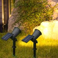 9 LEDs Solar Spotlights, Outdoor IP65 Waterproof, Spot Lights, Brightness Adjustable for Garden