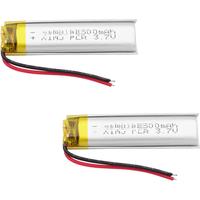 2Pcs 3.7V 500mAh Rechargeable Replacement Lipo Battery 801350 For GPS LED Player Watches Bluetooth Speaker DashCam Smart watch