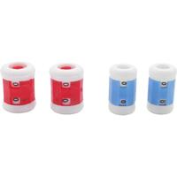 2 Large Red Plastic Knit Knitting Needles Row Counter +2 Small Blue Plastic Knit Knitting Needles Row Counter (Large 2.2 *