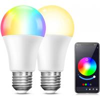 E27 10W Tuya APP Bluetooth Smart RGB LED Bulbs Music Sync Dimmable Colourful RGB+CCT LED Lamp For Bedroom Party Decor Lighting