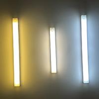 Type C Rechargeable LED Night Light PIR Motion Sensor Under Cabinet Lamp for Kitchen Wardrobe Room Bedside Induction Bar Light