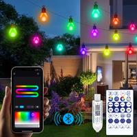 Outdoor Waterproof LED String Light USB 15M 25 Bulbs Fairy Lights Bluetooth LED Garland Lamp Room Garden Camping Decor