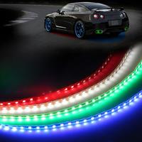 2X 45CM LED Strip Lights Light Bar 1210 Soft Led Car Accessorie Auto Atmosphere Decorative Lamp White Yellow Green Blue Red 12V