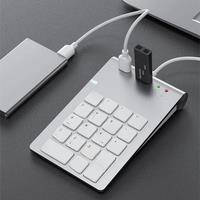 Wired Number Keypad And USB 3.0 HUB 3.5mm Jack Docking Station U Disk Financial Accounting Cashier