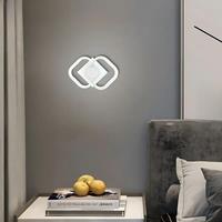 Black White Wall Light Square Round LED Three Color Temperature Dimming 85v-265v Modern Simple Aisle Bedside Corridor Porch