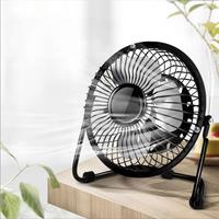 Mini USB Fan Portable Fans Metal Cooler Cooling 4 Blades Desktop Mute Fans Silent Universal For Car Notebook Computer Desk Fan