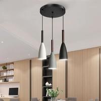 Nordic Creative Restaurant Chandelier Three Modern Simple Macaron Home Dining Room Bar Cafe Table Lighting